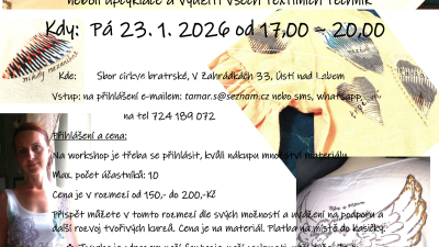 Tvoření textilu s myšlenkou s Tami