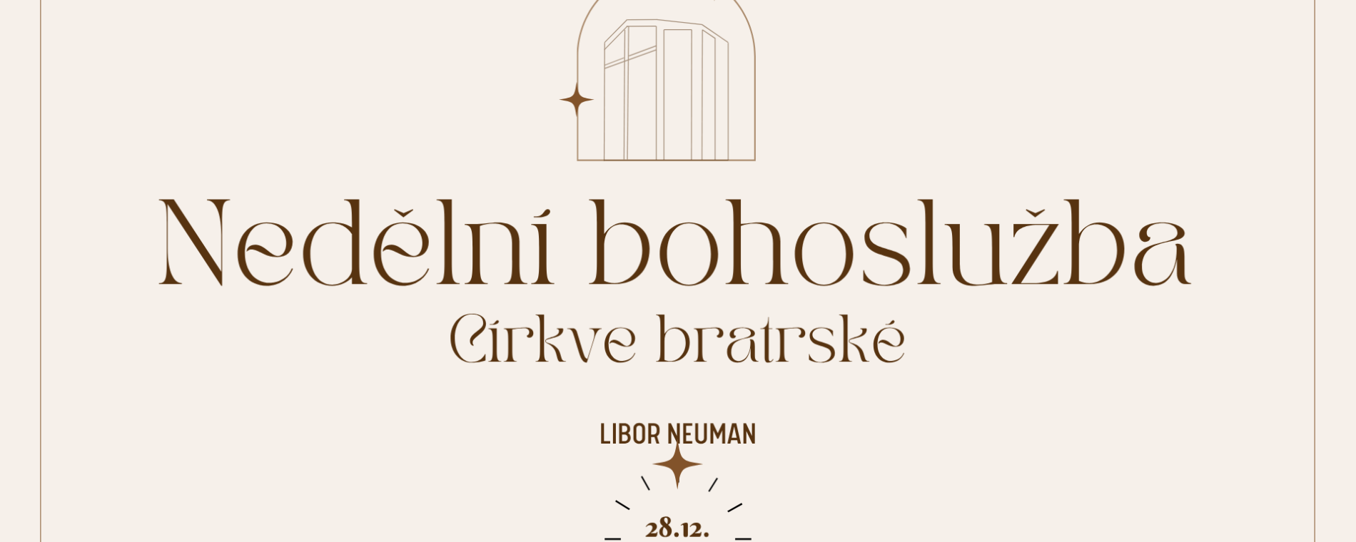 Nedělní bohoslužba 28.12.2025