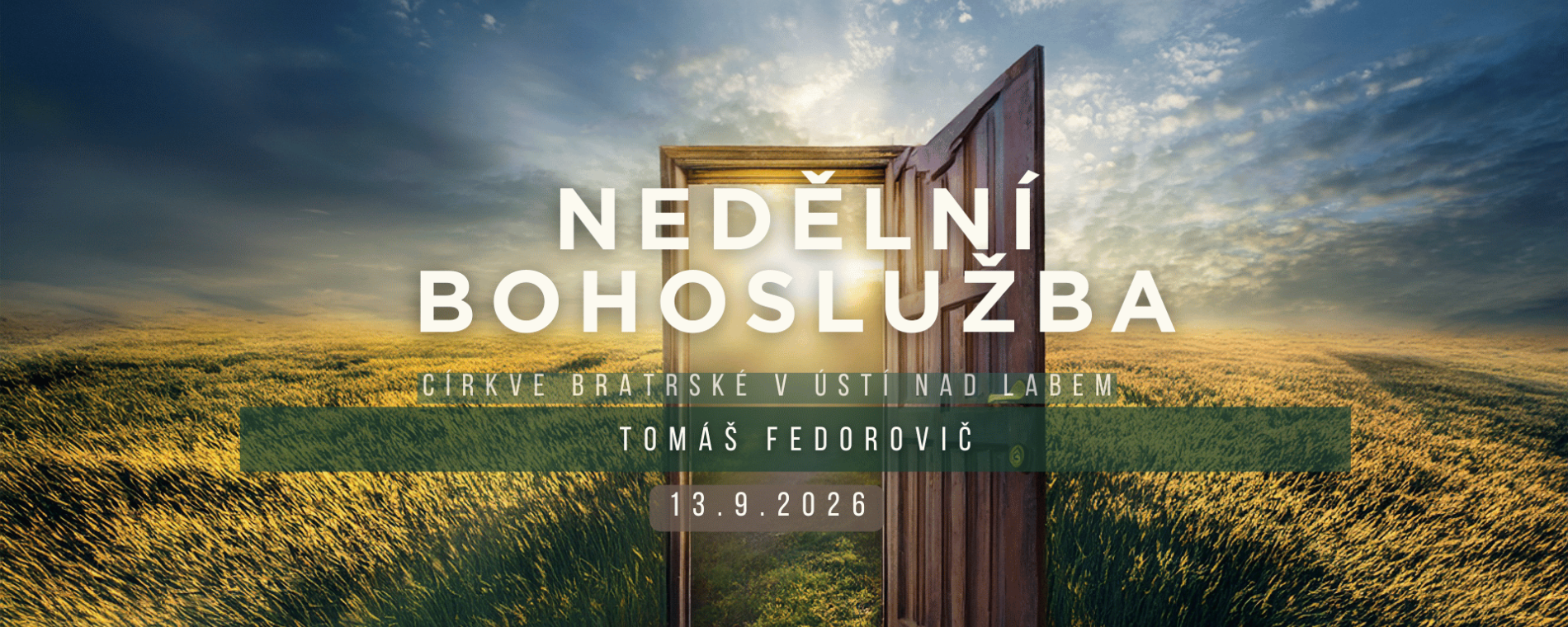 Nedělní bohoslužba 13.9.2026
