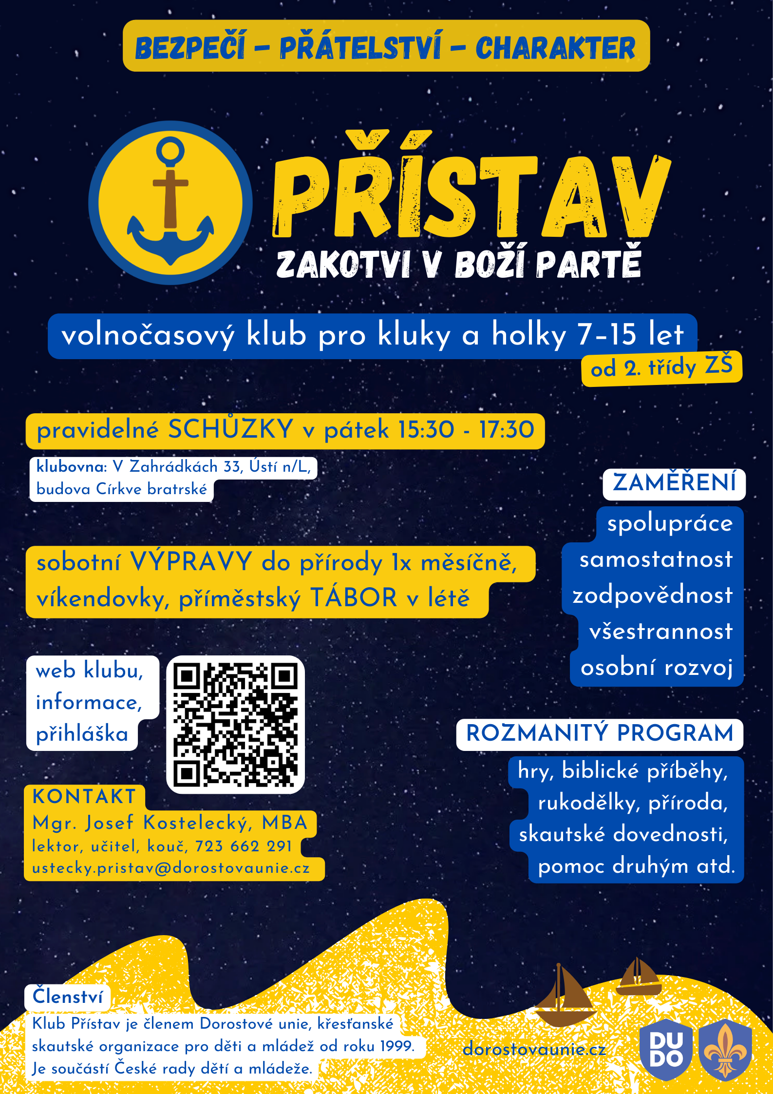 Plakát ústeckého klubu Přístav
